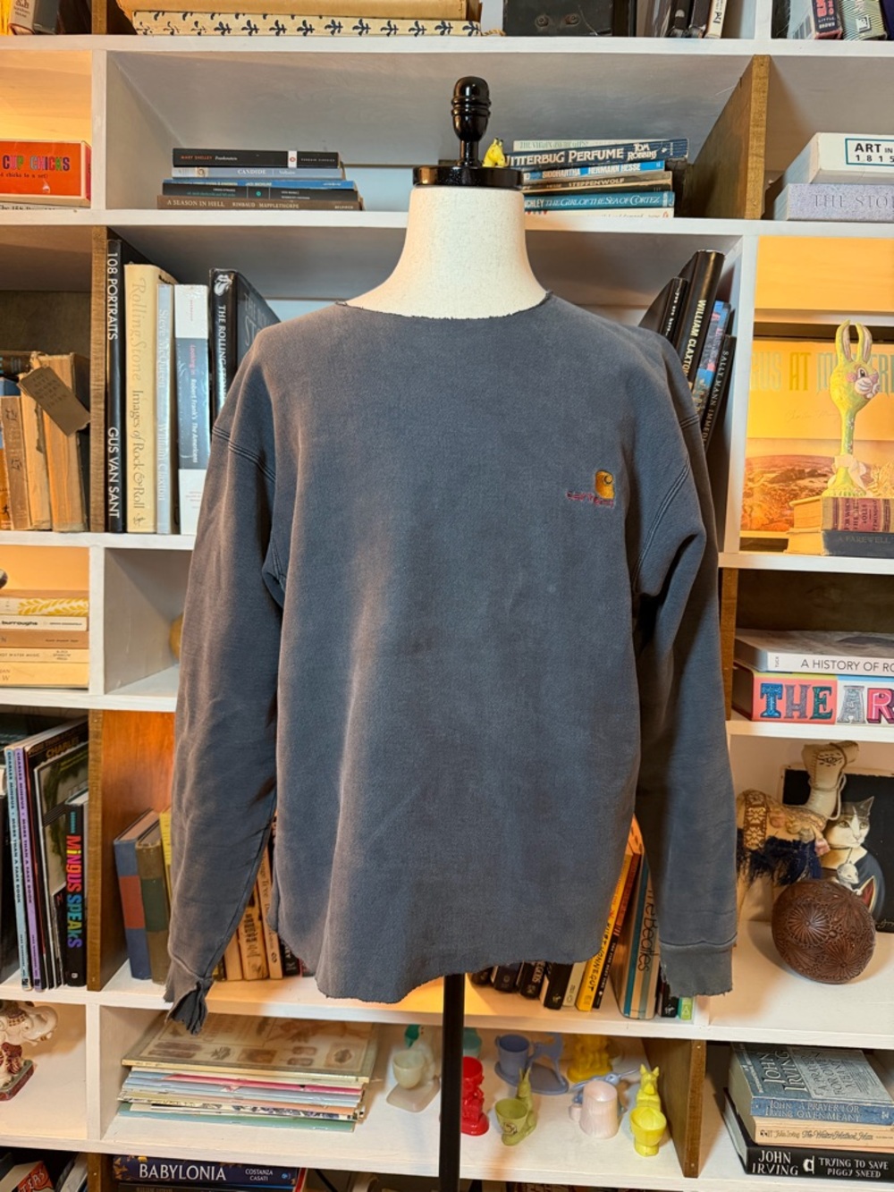 Carhartt Slate Gray Crewneck Sweatshirt with Small Logo